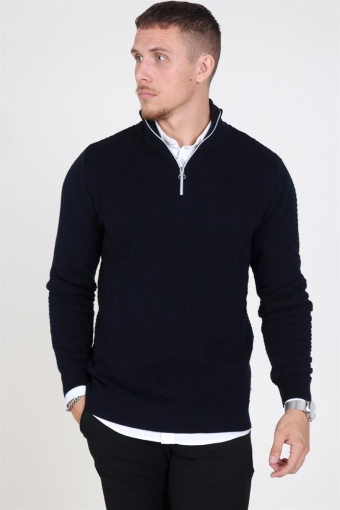 Carlo Half Zip Sticka Navy