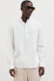 Jack & Jones Summer Half Placket Shirt Ls White