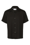 Selected Charlie Satin SS Relaxed Fit Resort Shirt Black