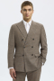 Selected Oasis Linen DB Blazer Dark Sand Melange