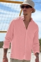 Solid Enea Allan Linen Shirt LS Powder Pink