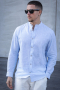 Jack & Jones Summer Band Shirt LS Chambray Blue