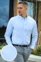 Clean Cut Copenhagen Oxford Stretch Stripe L/S Light Blue