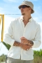 Solid Enea Allan Linen Shirt LS Off White