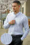 Clean Cut Copenhagen Oxford Stretch Stripe L/S Navy Striped